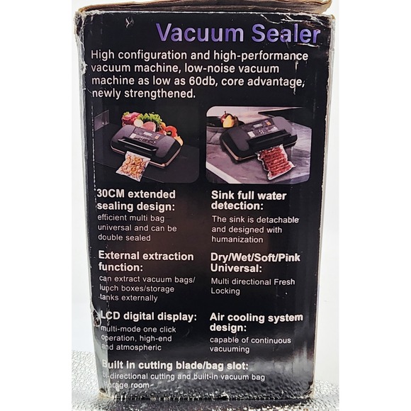 MZROT SV618 Vacuum Sealer Machine Low Noise 95kPa Powerful Suction LCD Display - Picture 3 of 3